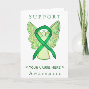 Greifbare Karte für das Green Awareness Ribbon Eng