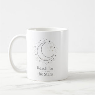 Greife Nach Den Sternen Mond Ästhetik Tasse