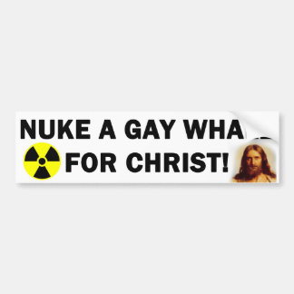 Greifen Sie einen homosexuellen Wal für Christus Autoaufkleber