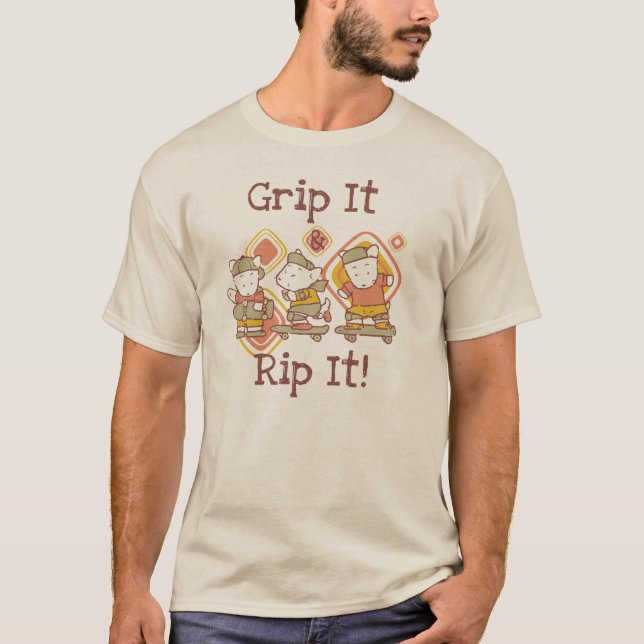 Greifen Sie es und zerreißen Sie es Skateboarding T-Shirt (Vorderseite)