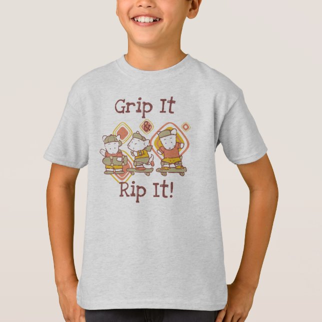 Greifen Sie es und zerreißen Sie es Skateboarding T-Shirt (Vorderseite)
