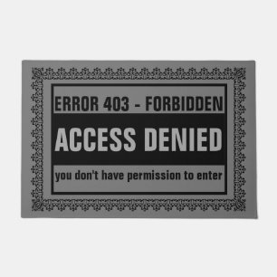 Greifen Sie verweigerte 403 verbotenen Fehler zu Fußmatte