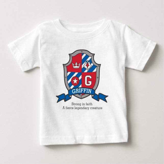 Greifjungen nennen Bedeutungsbuchstabe G-Ritter Baby T-shirt (Vorderseite)