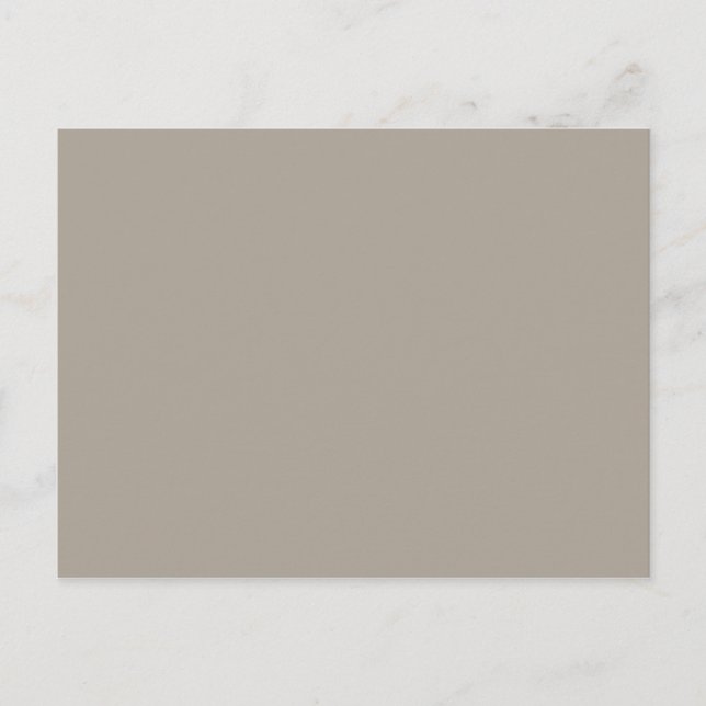 Greige Solid Color Anpassen Postkarte (Vorderseite)