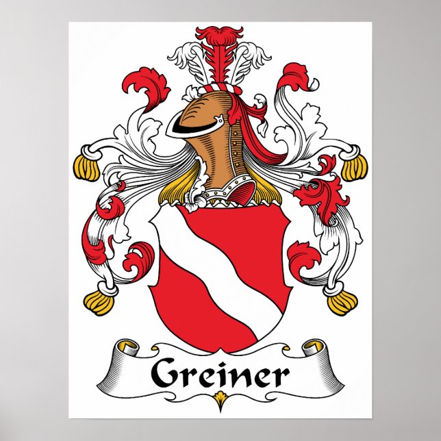 Greiner Familienwappen Poster (Vorne)