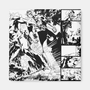 Grelle und grüne Laternen-Platte 2 Magnet