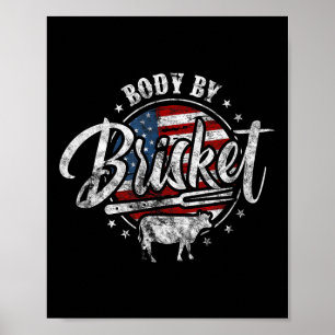 Gremium von Brisket US-Flagge Patriotisches Barbeq Poster