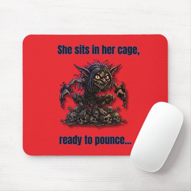 Gremlin Bereit zum Angriff Mousepad (Mit Mouse)