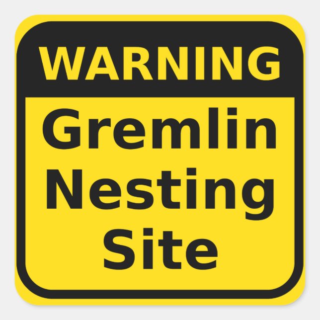 Gremlin Warning Sticker (Vorderseite)