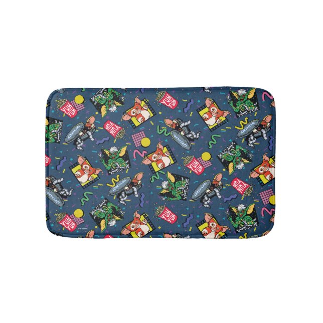 Gremlins™ 80er Retrowave-Muster Badematte (Vorderseite)