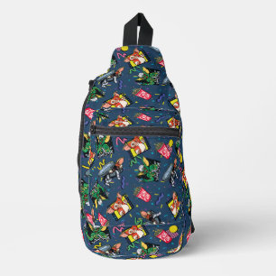 Gremlins™ 80er Retrowave-Muster Crossbody Bag