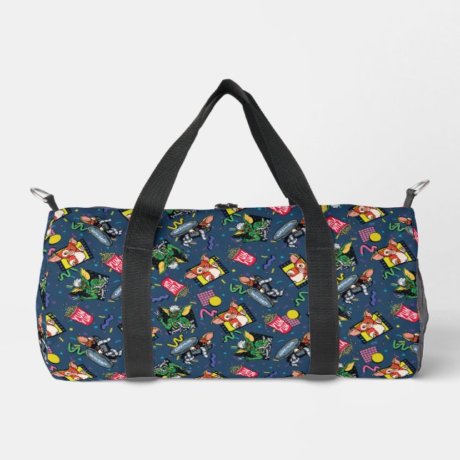 Gremlins™ 80er Retrowave-Muster Duffle Bag (Vorderseite)