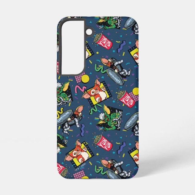 Gremlins™ 80er Retrowave-Muster Samsung Galaxy Hülle (Rückseite)