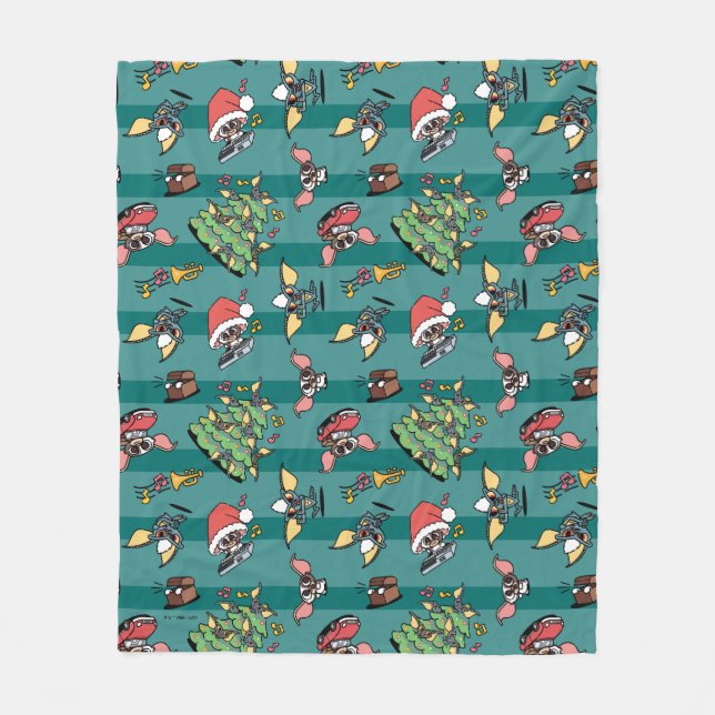 Gremlins | Niedliches Comic Weihnachtsmuster Fleecedecke (Vorderseite)