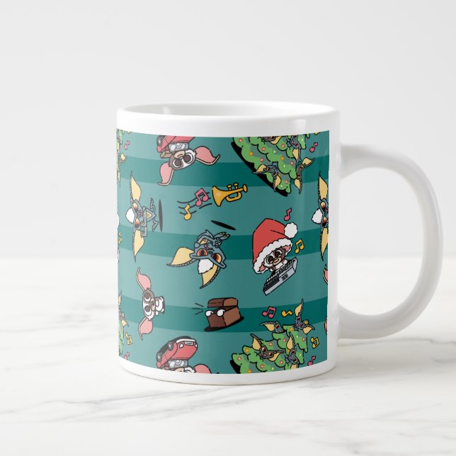 Gremlins | Niedliches Comic Weihnachtsmuster Jumbo-Tasse (Rechts)