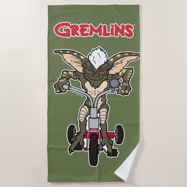 Gremlins | Stripe Riding Tricycle Strandtuch (Vorderseite)