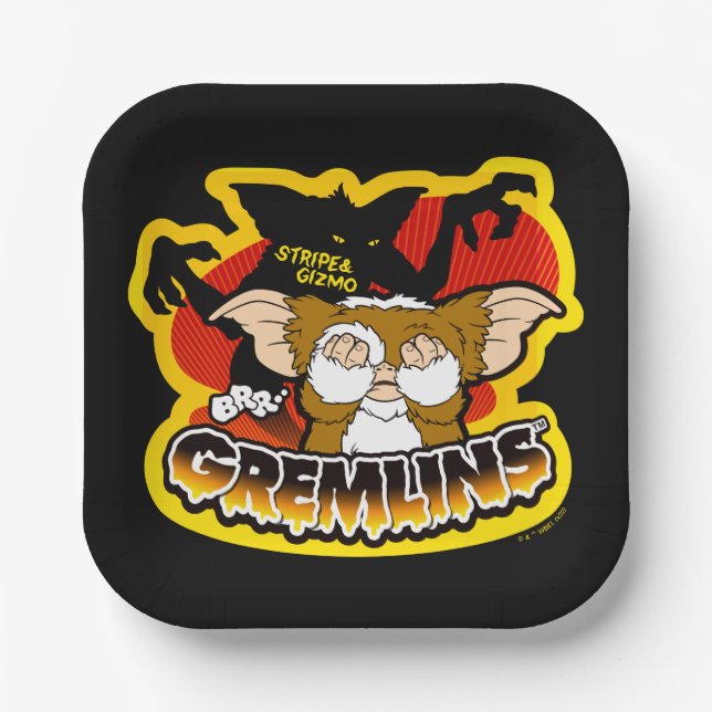 Gremlins | Stripe Scaring Gizmo Pappteller (Vorderseite)