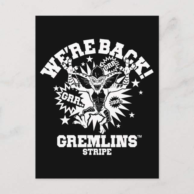 Gremlins | Stripe We're Back Postkarte (Vorderseite)
