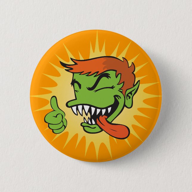 Gremmie Knopf - Orange Button (Vorderseite)