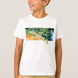 Gren Laternen, die in Raum fliegen T-Shirt