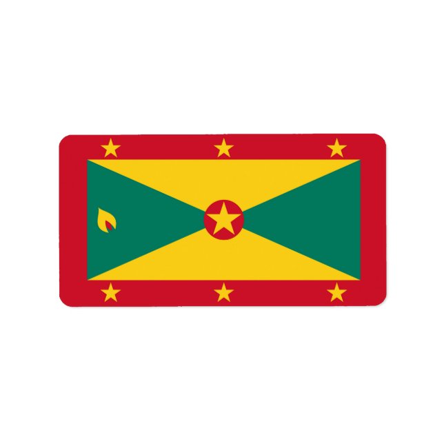 Grenada Adressaufkleber (Vorne)