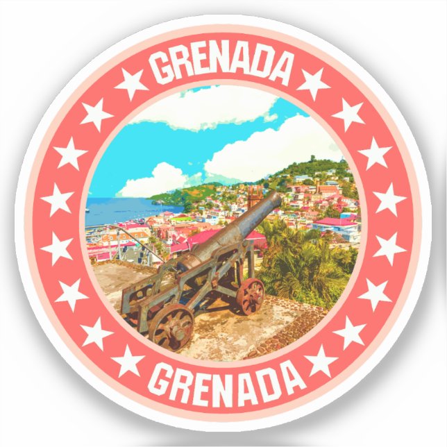 Grenada Aufkleber (Vorderseite)