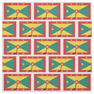 GRENADA CARRIACOU FLAG Karte Kontur Stoff