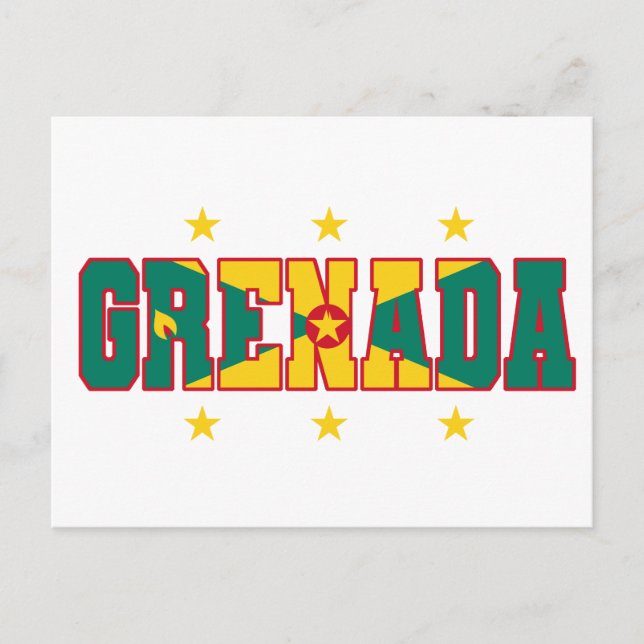 Grenada Fahne Varsity Grenadida Karibischer Karnev Postkarte (Vorderseite)