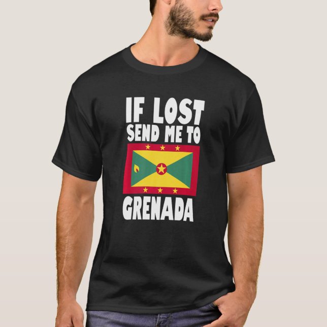 Grenada Flag Design  If lost send me to Grenada Pr T-Shirt (Vorderseite)