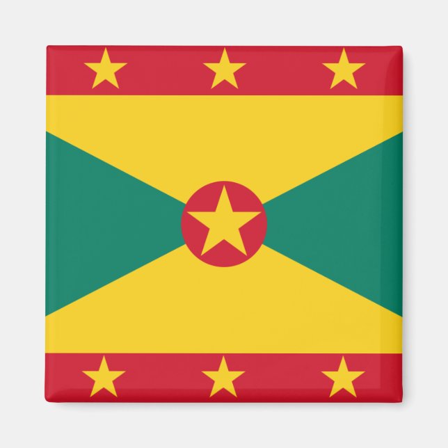 Grenada Flag GD Magnet (Vorne)