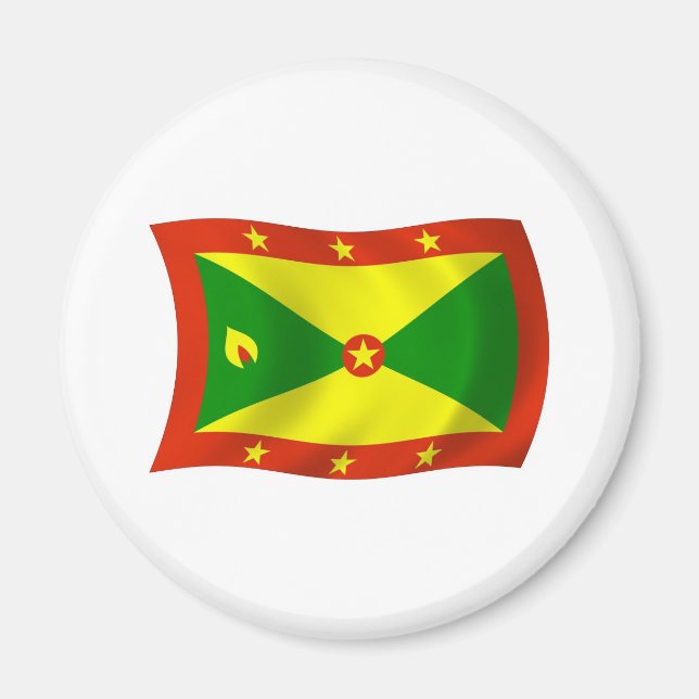 Grenada Flag Magnet (Vorne)