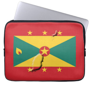 GRENADA Flag Map Patriotic Computer RED Laptopschutzhülle