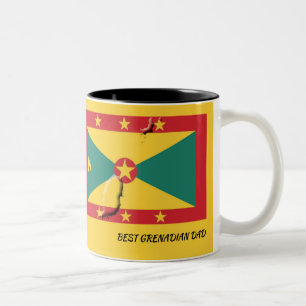 GRENADA FLAG Scripture Customized Patriotic YELLOW Zweifarbige Tasse