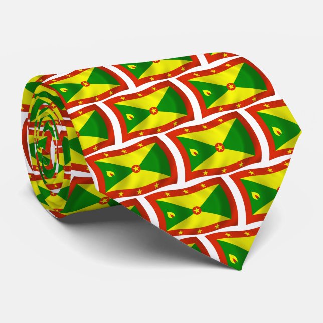 Grenada Flag Tie Krawatte (Gerollt)