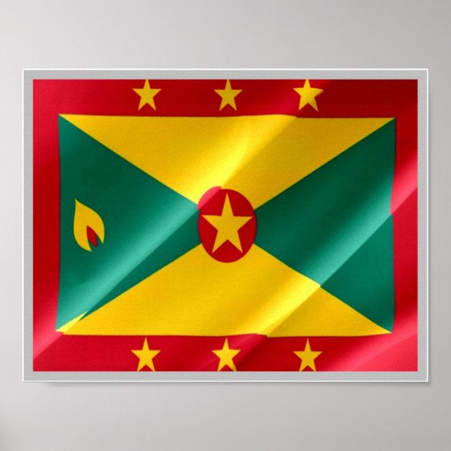 Grenada - Flag Waving - Poster (Vorne)
