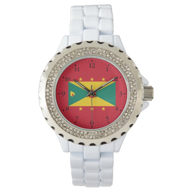 Grenada-Flagge Armbanduhr (Vorderseite)