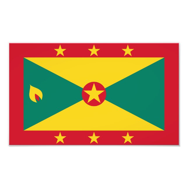 Grenada-Flagge Fotodruck (Vorne)