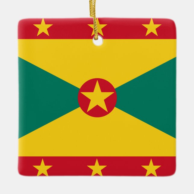 Grenada-Flagge Keramikornament (Vorderseite)