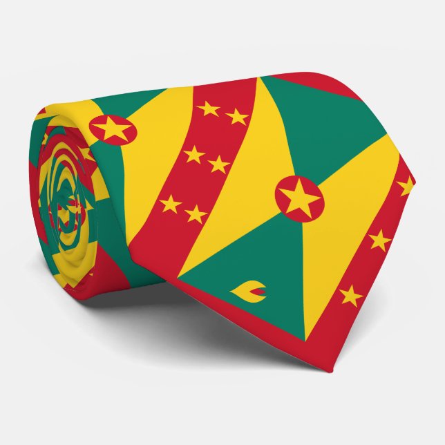 Grenada-Flagge Krawatte (Gerollt)