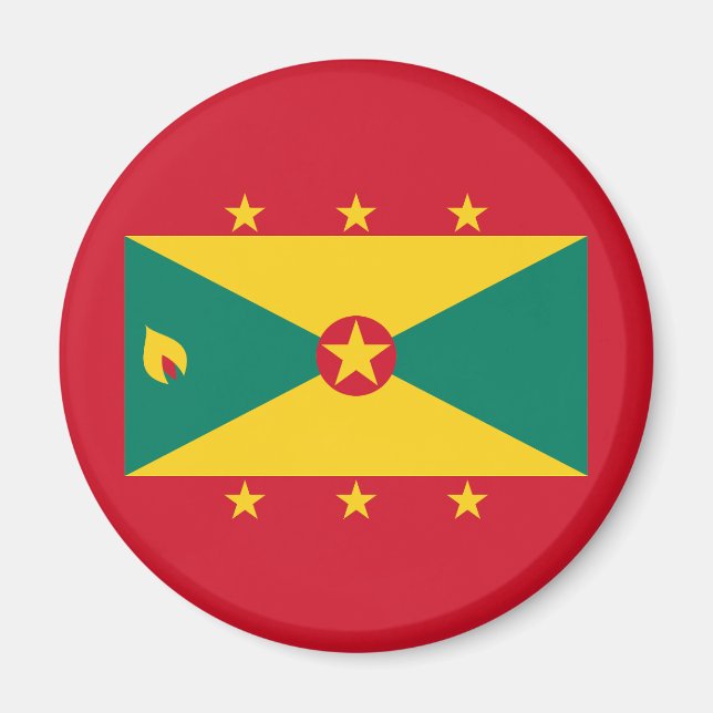 Grenada-Flagge Magnet (Vorne)
