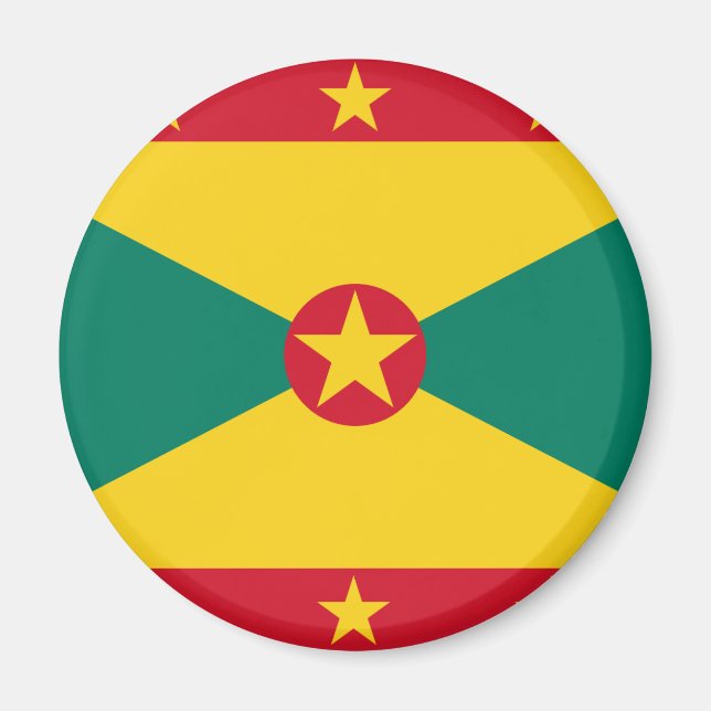 Grenada-Flagge Magnet (Vorne)