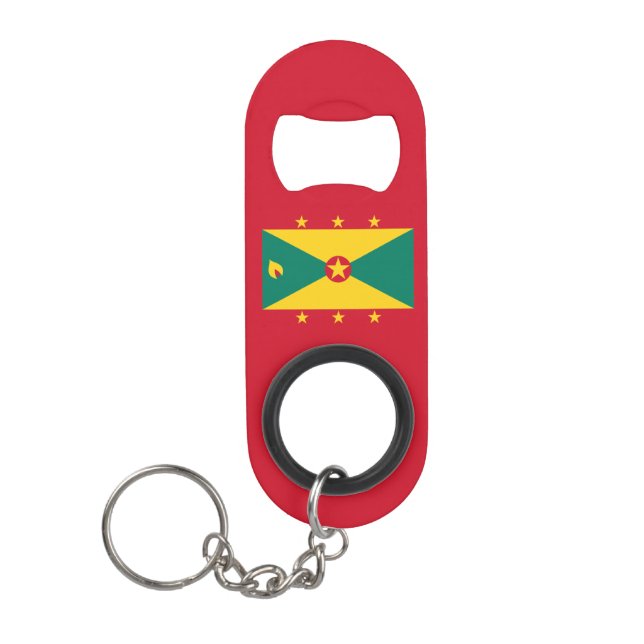 Grenada-Flagge Mini Flaschenöffner (Vorderseite)