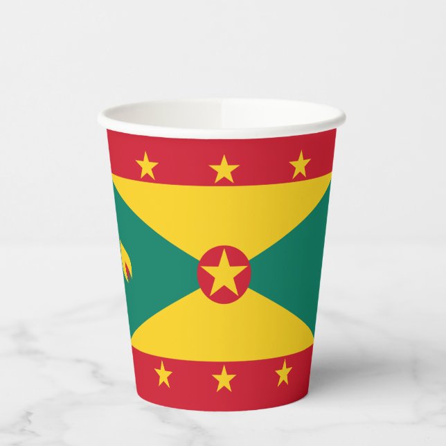 Grenada-Flagge Pappbecher (Links)