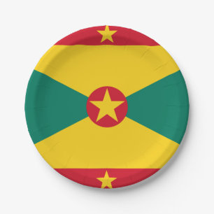 Grenada-Flagge Pappteller