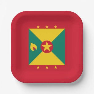 Grenada-Flagge Pappteller