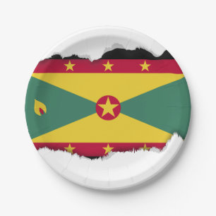 Grenada-Flagge Pappteller