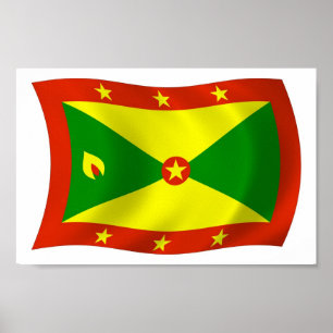 Grenada-Flagge Poster Druck