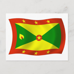 Grenada-Flagge Postkarte