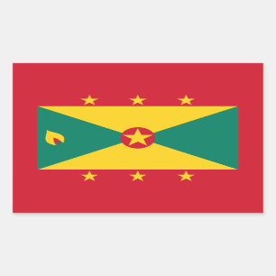 Grenada-Flagge Rechteckiger Aufkleber