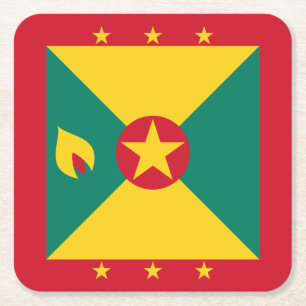 Grenada-Flagge Rechteckiger Pappuntersetzer